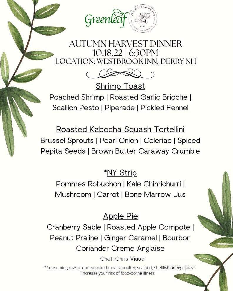 Greenleaf - Milford, NH menu_pic