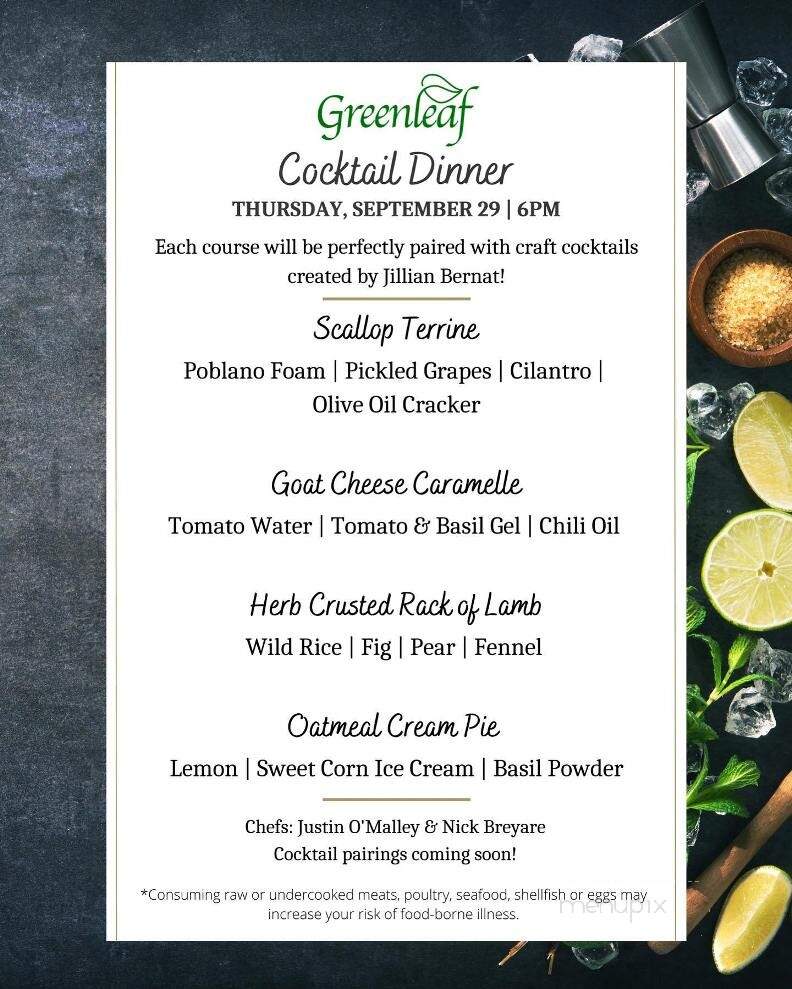 Greenleaf - Milford, NH menu_pic