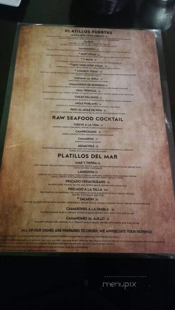Little Mexico Restaurant - Medford, NY menu_pic