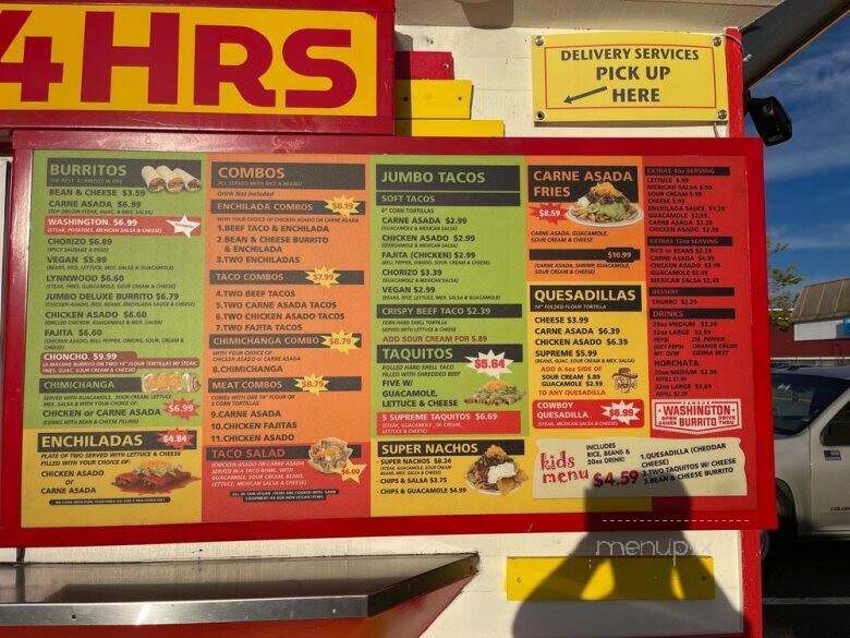 Washington Burrito - Lynnwood, WA menu_pic