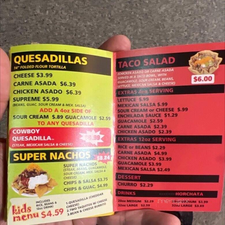 Washington Burrito - Lynnwood, WA menu_pic