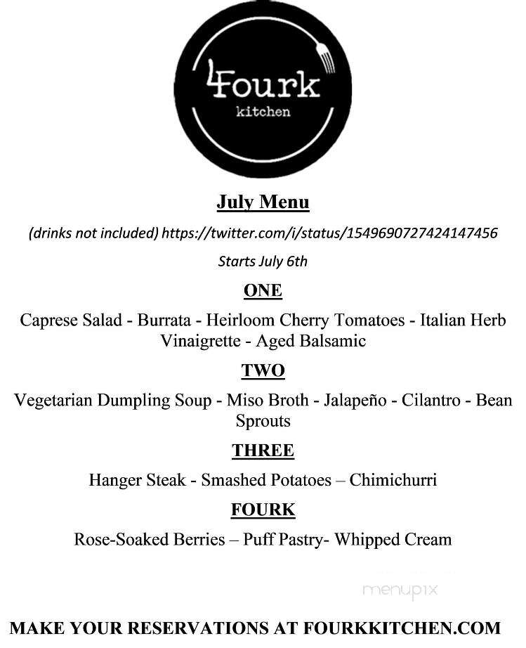 Fourk Kitchen - Folsom, CA menu_pic