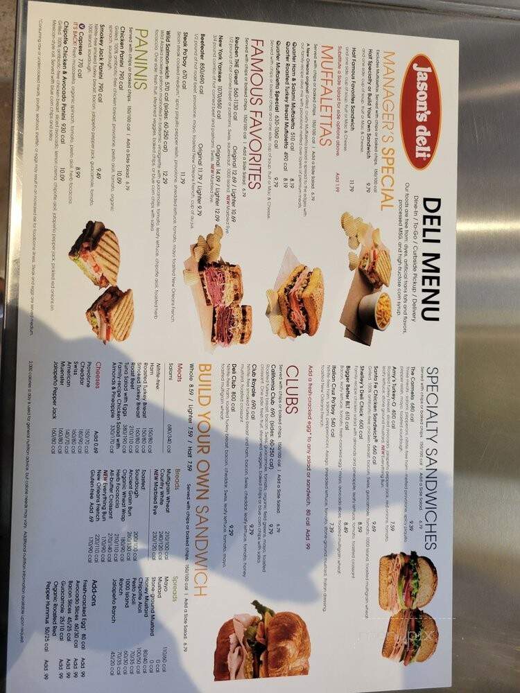Jason's Deli - San Angelo, TX menu_pic