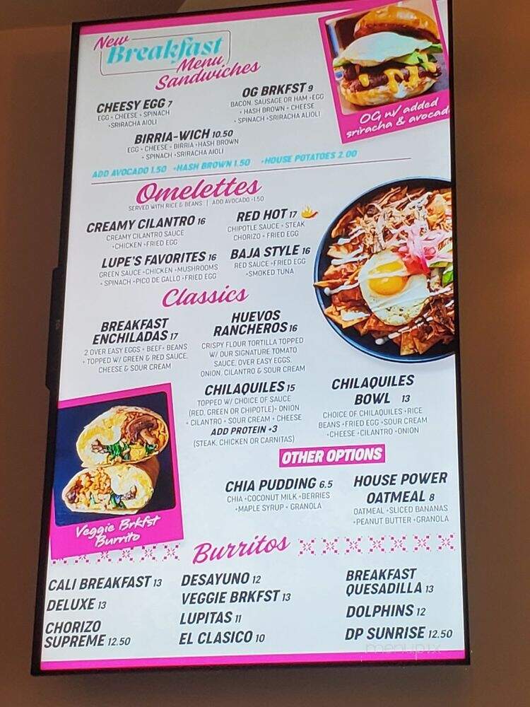 Lupes Mexican Eatery - Aliso Viejo, CA menu_pic