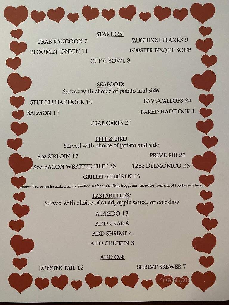 Crazy Horse Saloon & Grill - Stump Creek, PA menu_pic