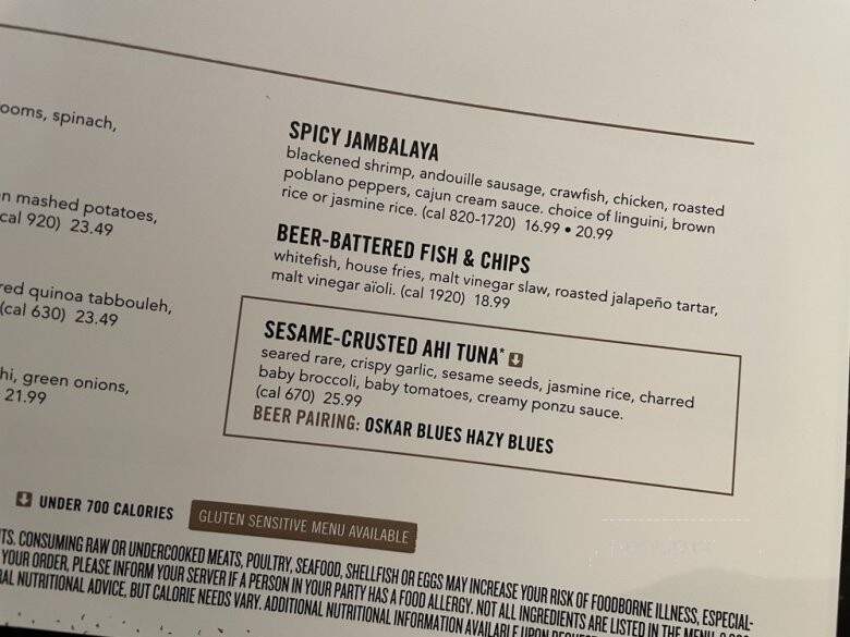 Yard House - Sarasota, FL menu_pic