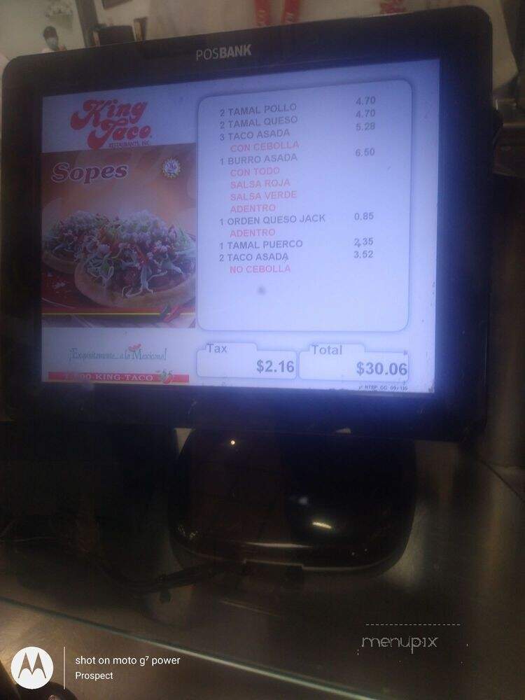 King Taco - Fontana, CA menu_pic