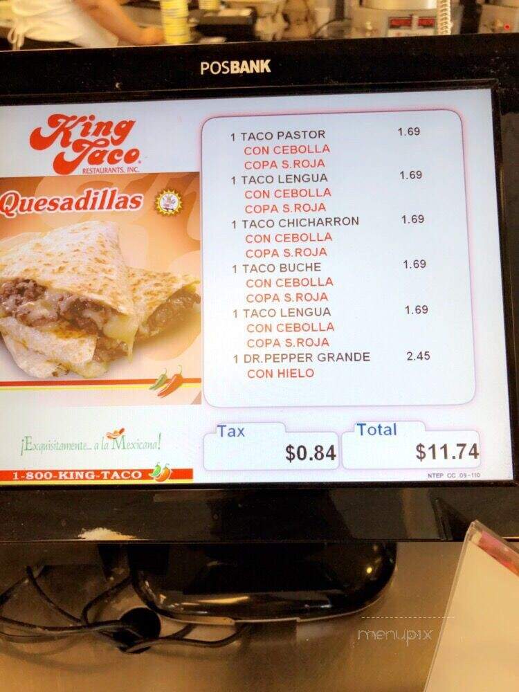 King Taco - Fontana, CA menu_pic
