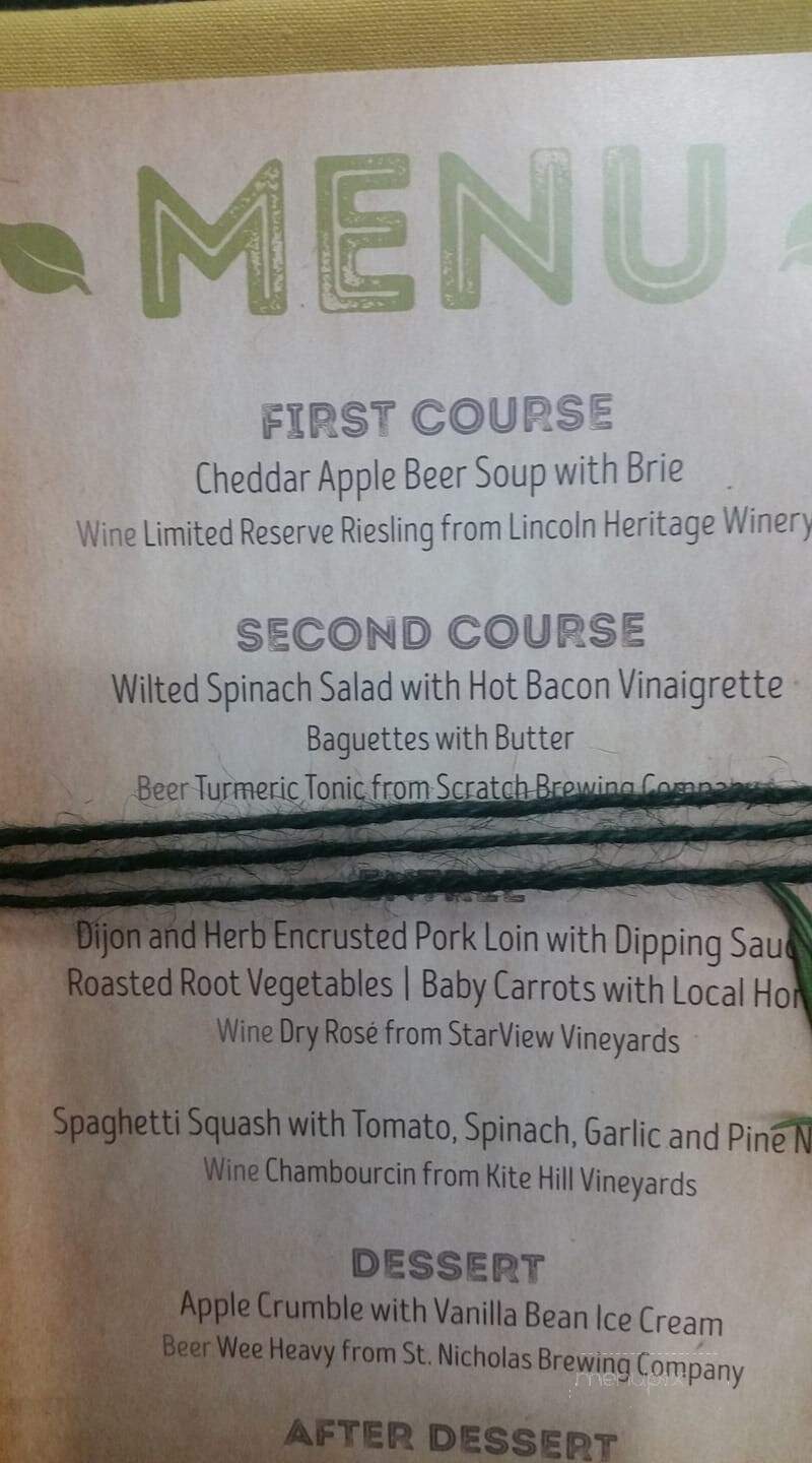 Lincoln Heritage Winery - Cobden, IL menu_pic