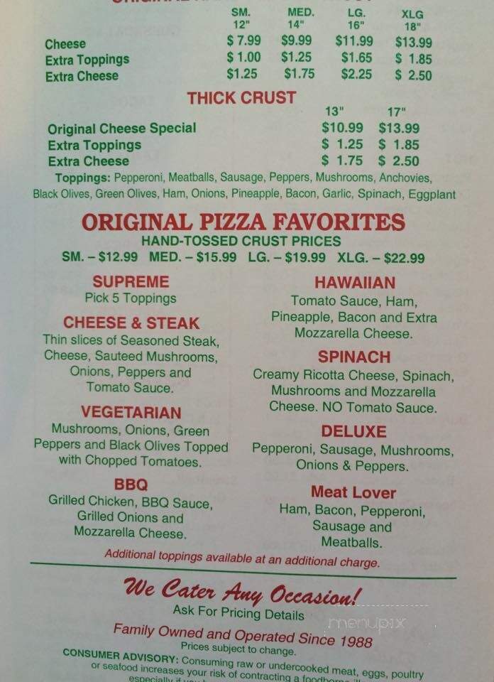 Original Pizza - Indian Shores, FL menu_pic