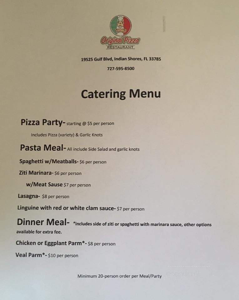 Original Pizza - Indian Shores, FL menu_pic
