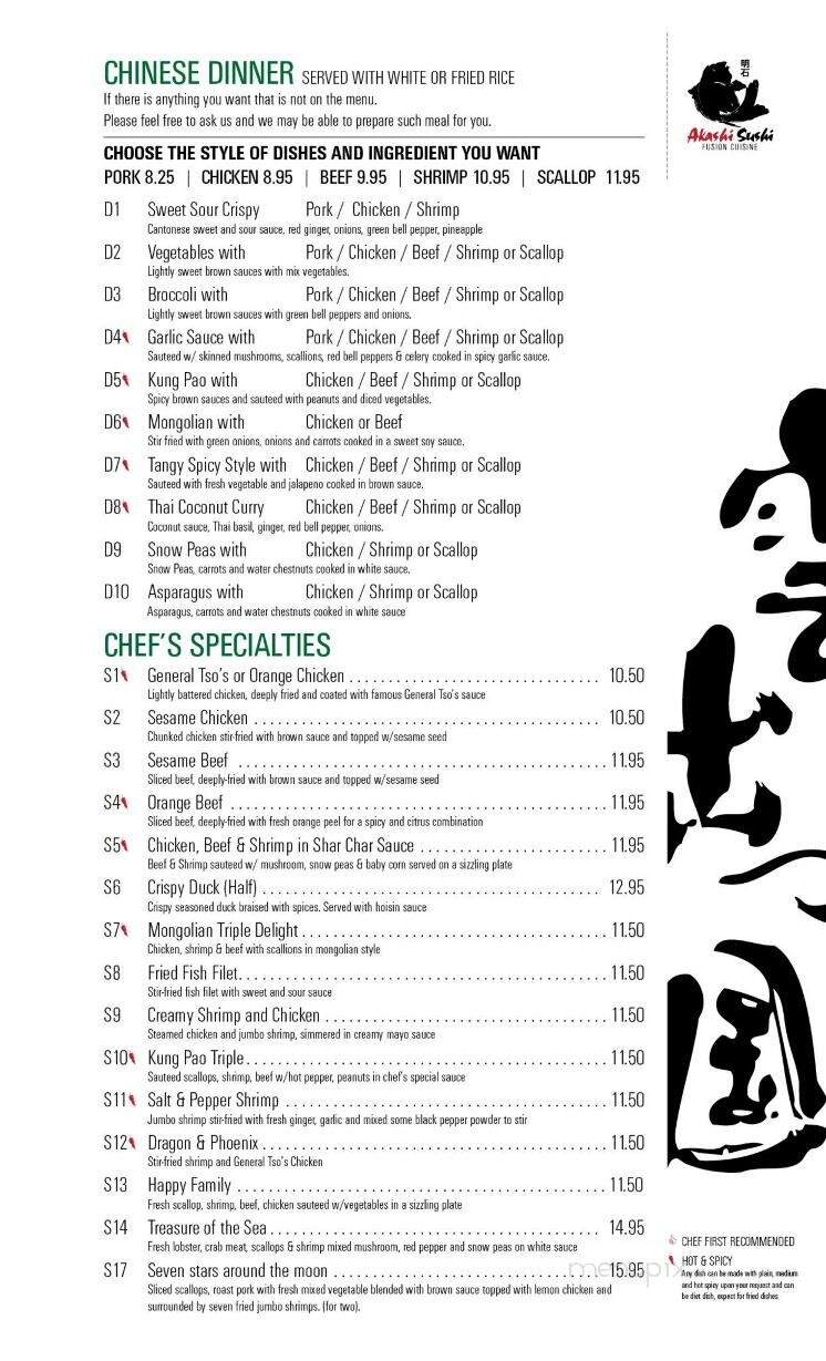Akashi Sushi - Kingwood, TX menu_pic
