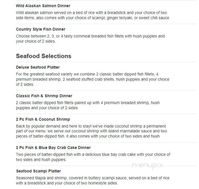 Captain D's Seafood - Petersburg, VA menu_pic