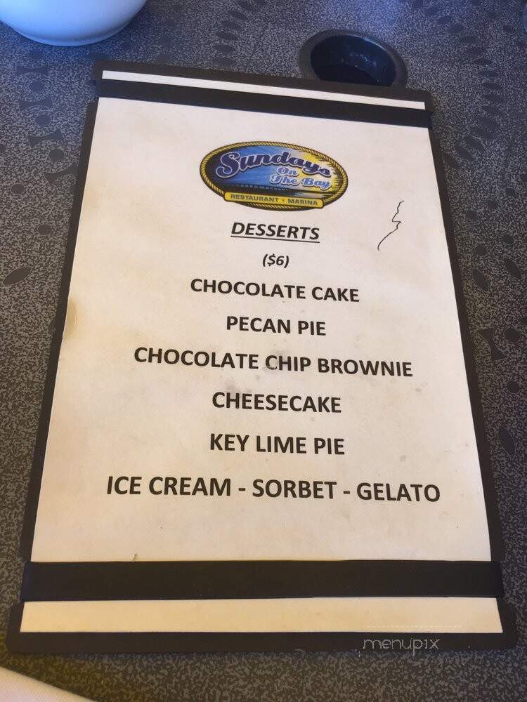 Sundays on the Bay - Hampton Bays, NY menu_pic