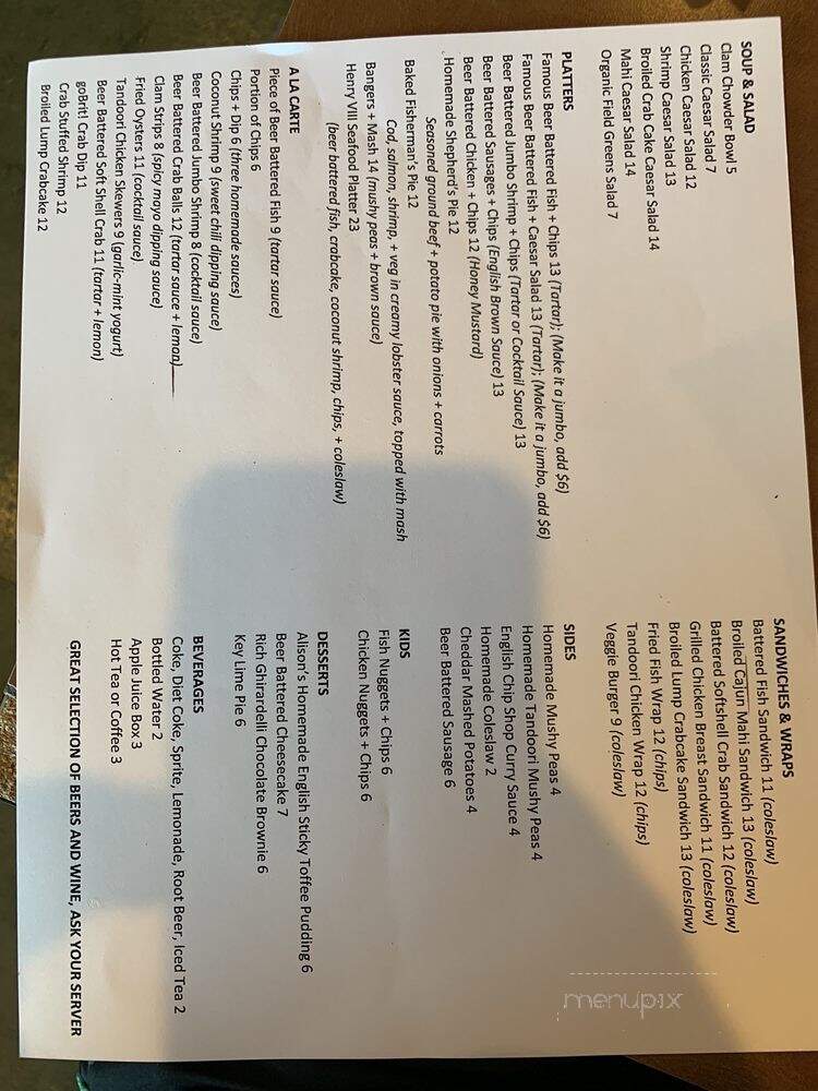 Go Brit - Lewes, DE menu_pic