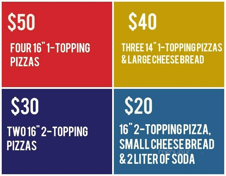 Famous Yeti's Pizza - Stoughton, WI menu_pic