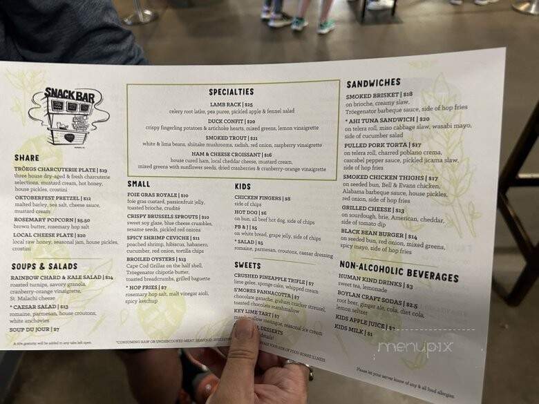 Troegs Brewing Co. - Hershey, PA menu_pic