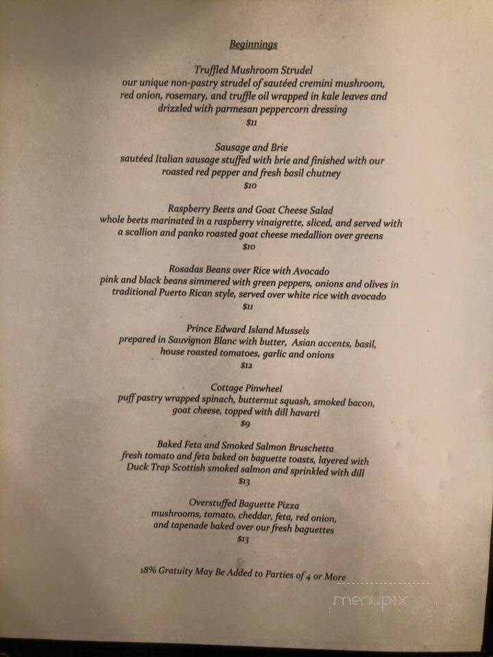 Ponce Bistro - Manchester, VT menu_pic