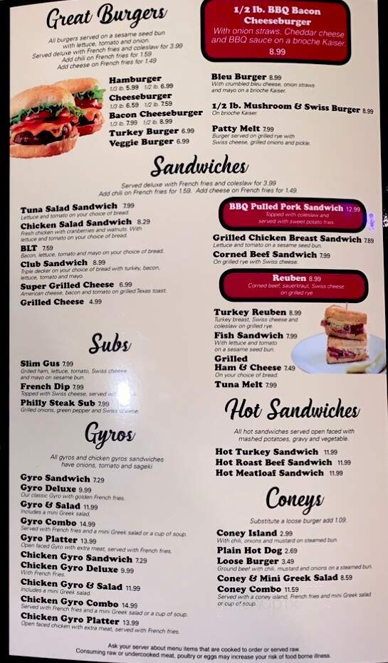 Gus & Us Grill - Allen Park, MI menu_pic