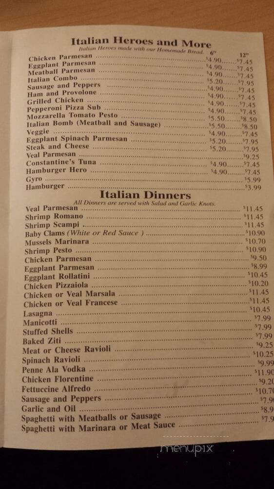 Constantine's Pizza House - South Daytona, FL menu_pic
