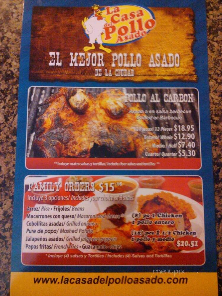 La Casa de Pollo Asado - Elgin, IL menu_pic