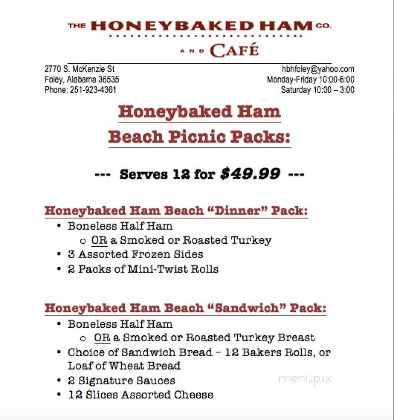 Honeybaked Ham Cafe - Foley, AL