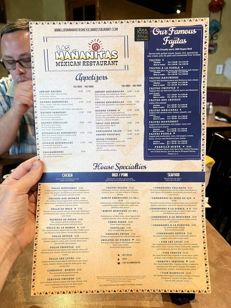 Las Mananitas - Cypress, TX menu_pic