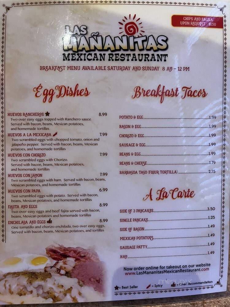 Las Mananitas - Cypress, TX menu_pic