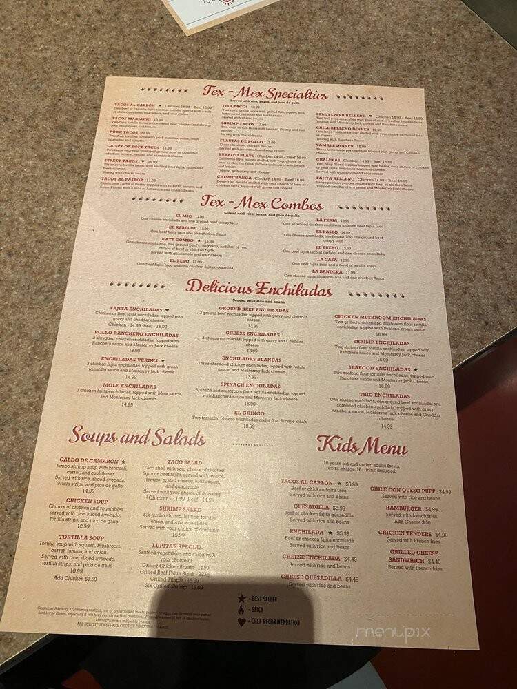 Las Mananitas - Cypress, TX menu_pic
