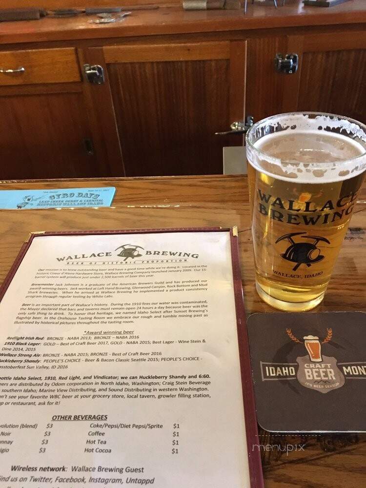 Wallace Brewing - Wallace, ID menu_pic
