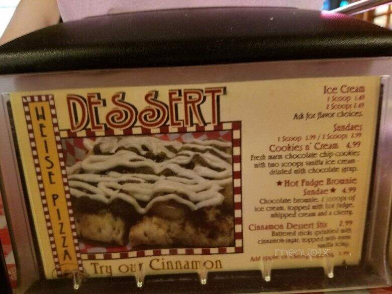 Heise Pizza Parlor - Ririe, ID menu_pic
