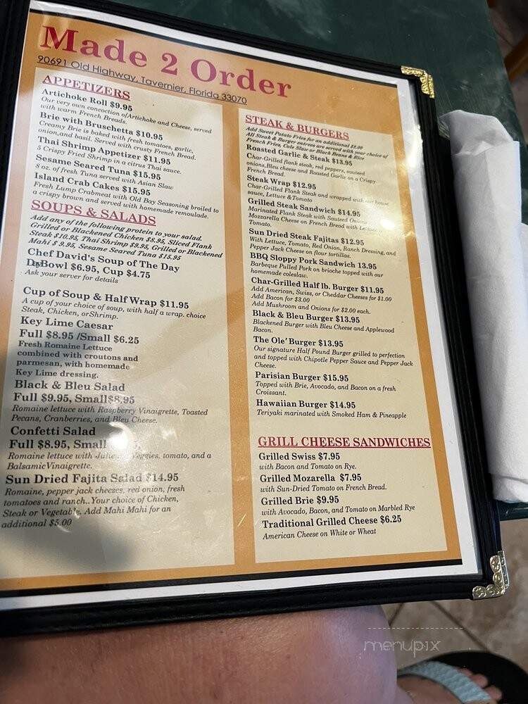 Made 2 Order - Islamorada, FL menu_pic