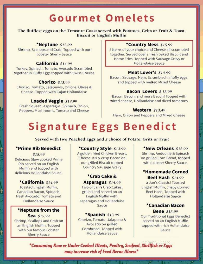 Jan's Place - Jensen Beach, FL menu_pic