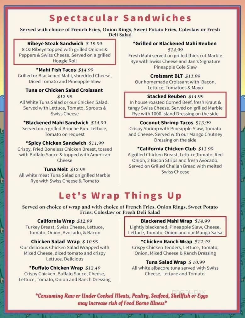 Jan's Place - Jensen Beach, FL menu_pic