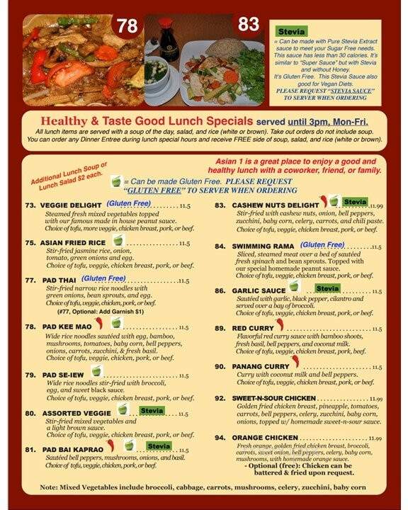 Asian 1 - Burlington, WA menu_pic