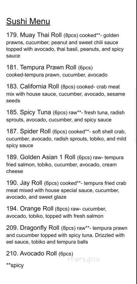 Asian 1 - Burlington, WA menu_pic