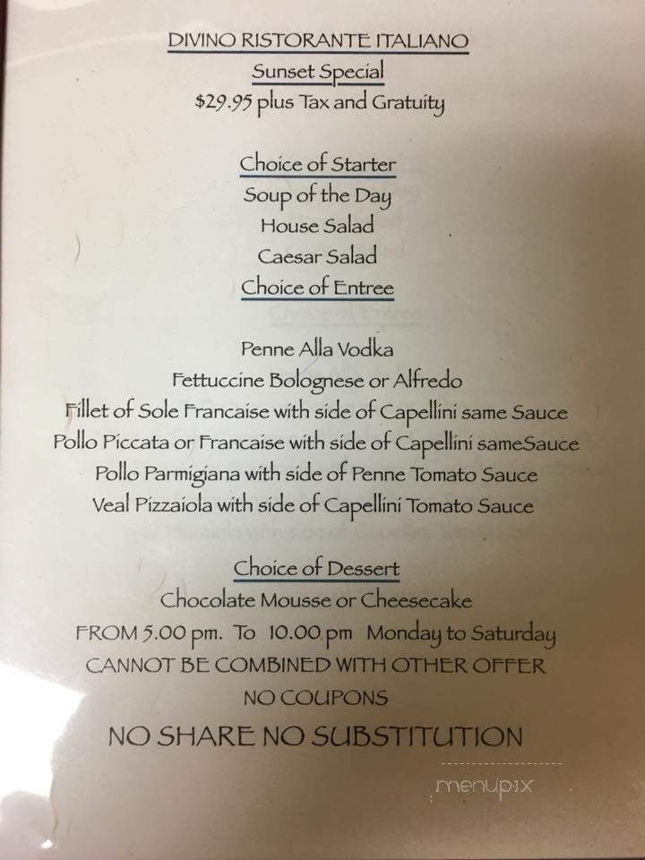 Divino - Palm Beach Gardens, FL menu_pic