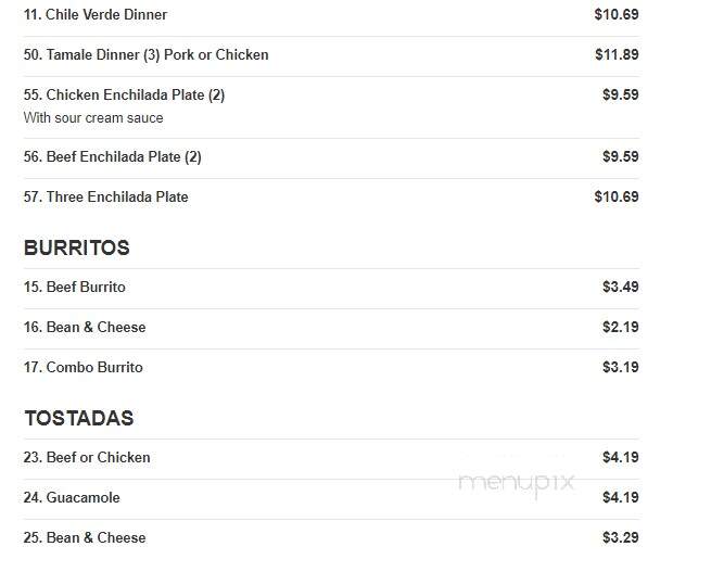 Rosa's Cafe and Tortilla Factory - Highland Village, TX menu_pic