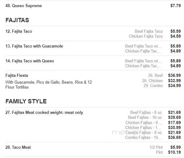 Rosa's Cafe and Tortilla Factory - Highland Village, TX menu_pic