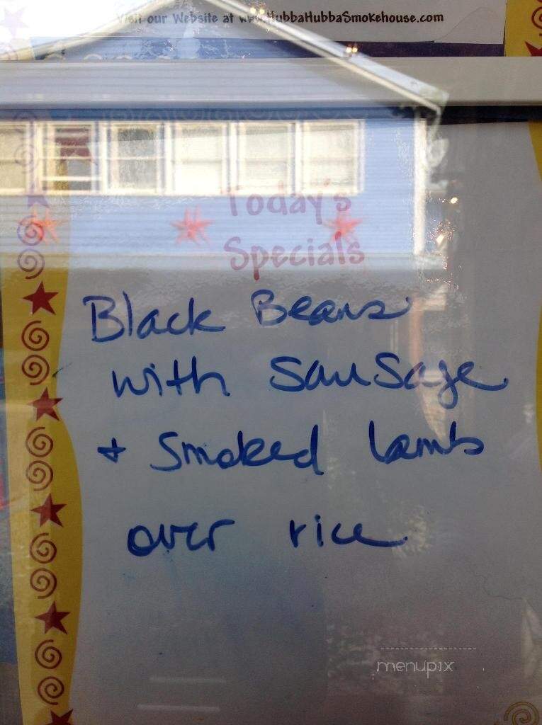 Hubba Hubba Smokehouse - Flat Rock, NC menu_pic