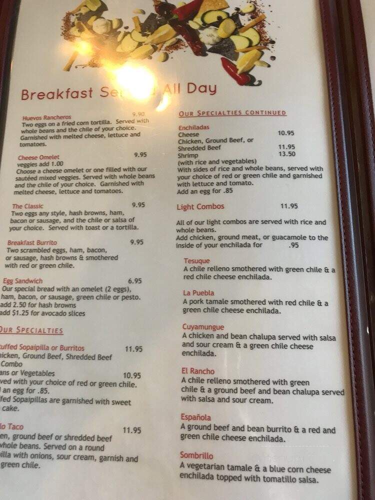 Sopaipilla Factory - Espanola, NM menu_pic