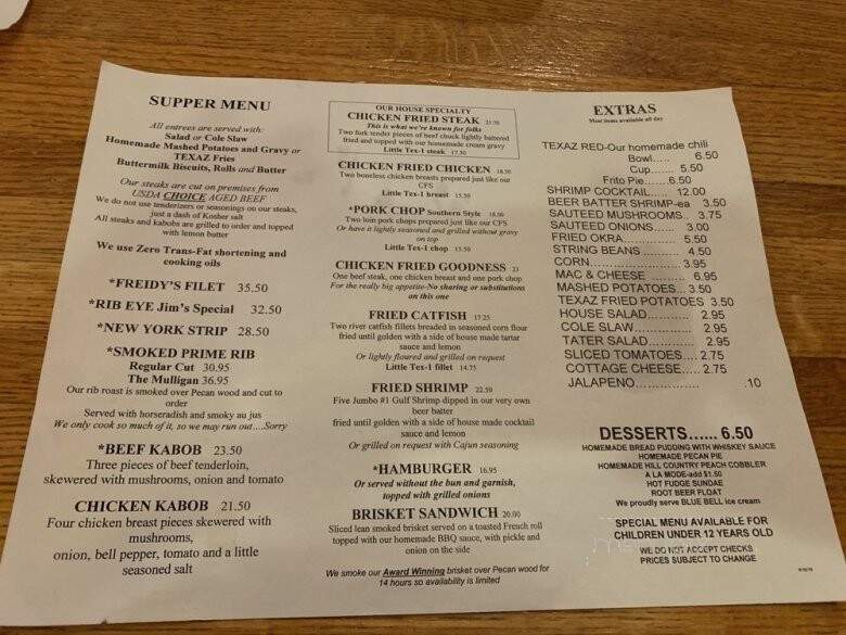 TEXAZ Grill - Phoenix, AZ menu_pic