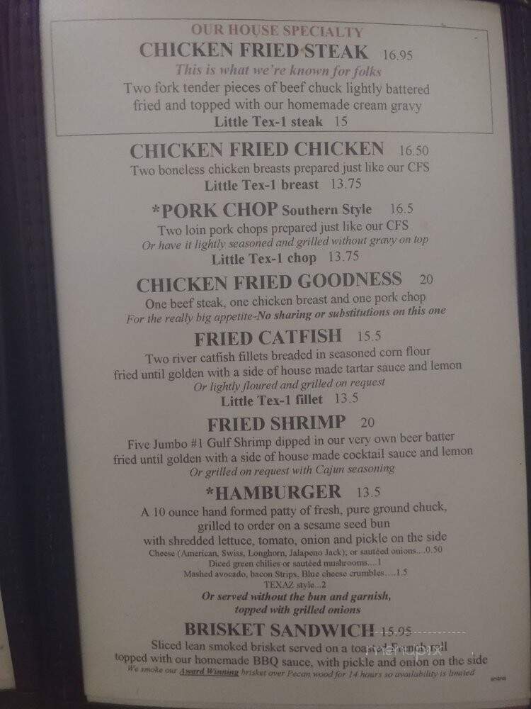 TEXAZ Grill - Phoenix, AZ menu_pic