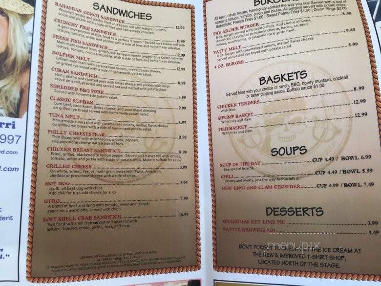Archies Seabreeze - Fort Pierce, FL menu_pic