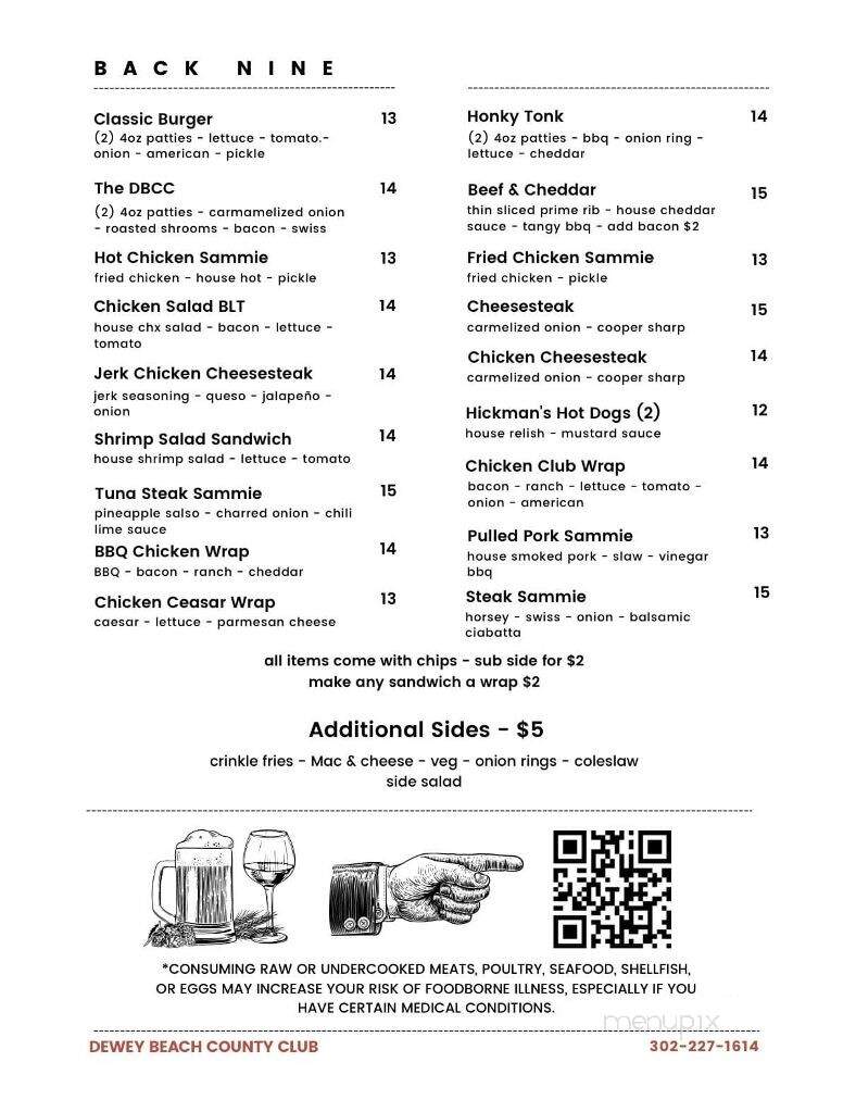 Dewey Beach Club - Dewey Beach, DE menu_pic