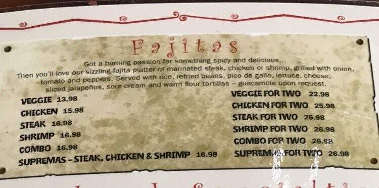 Sagebrush Cantina - Lake Orion, MI menu_pic