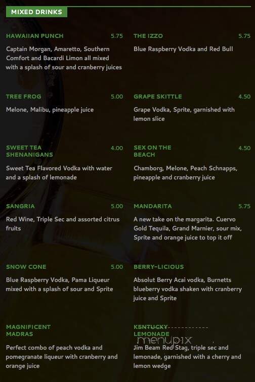 Frank's Press Box - Lansing, MI menu_pic