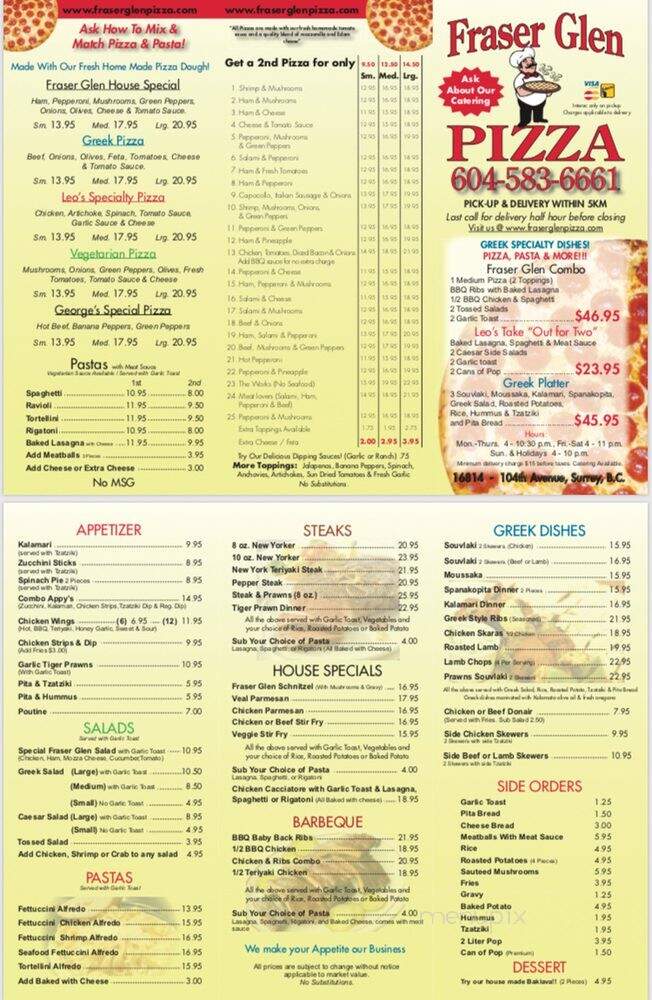 Fraser Glen Pizza - Surrey, BC