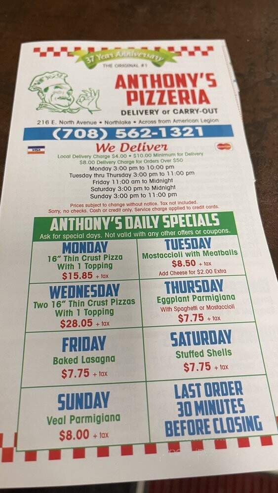 Anthony's Pizzeria - Northlake, IL