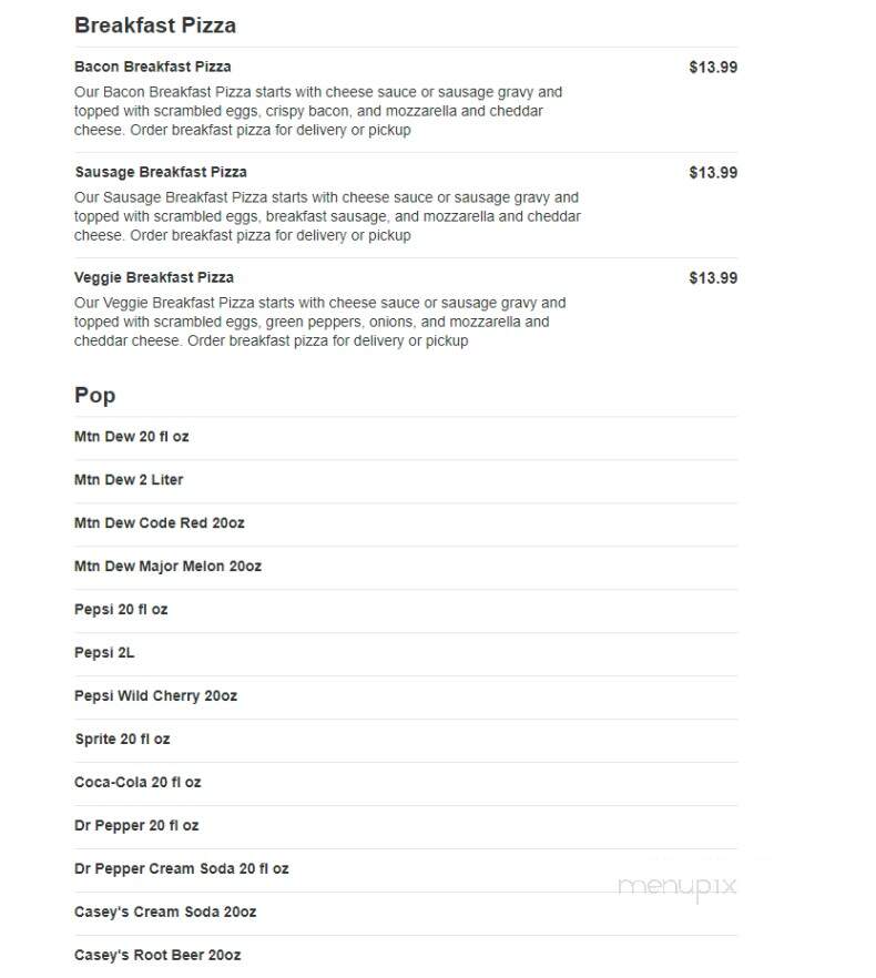 Casey's General Store - Aledo, IL menu_pic